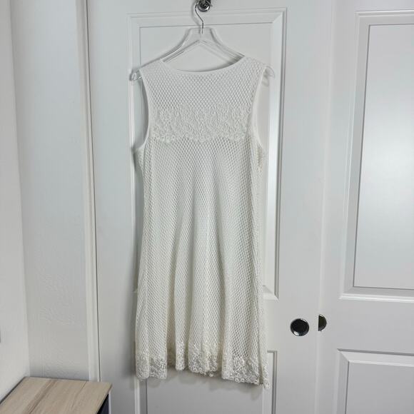 Max Studio White Lace Dress MIDI XL - Picture 4 of 10